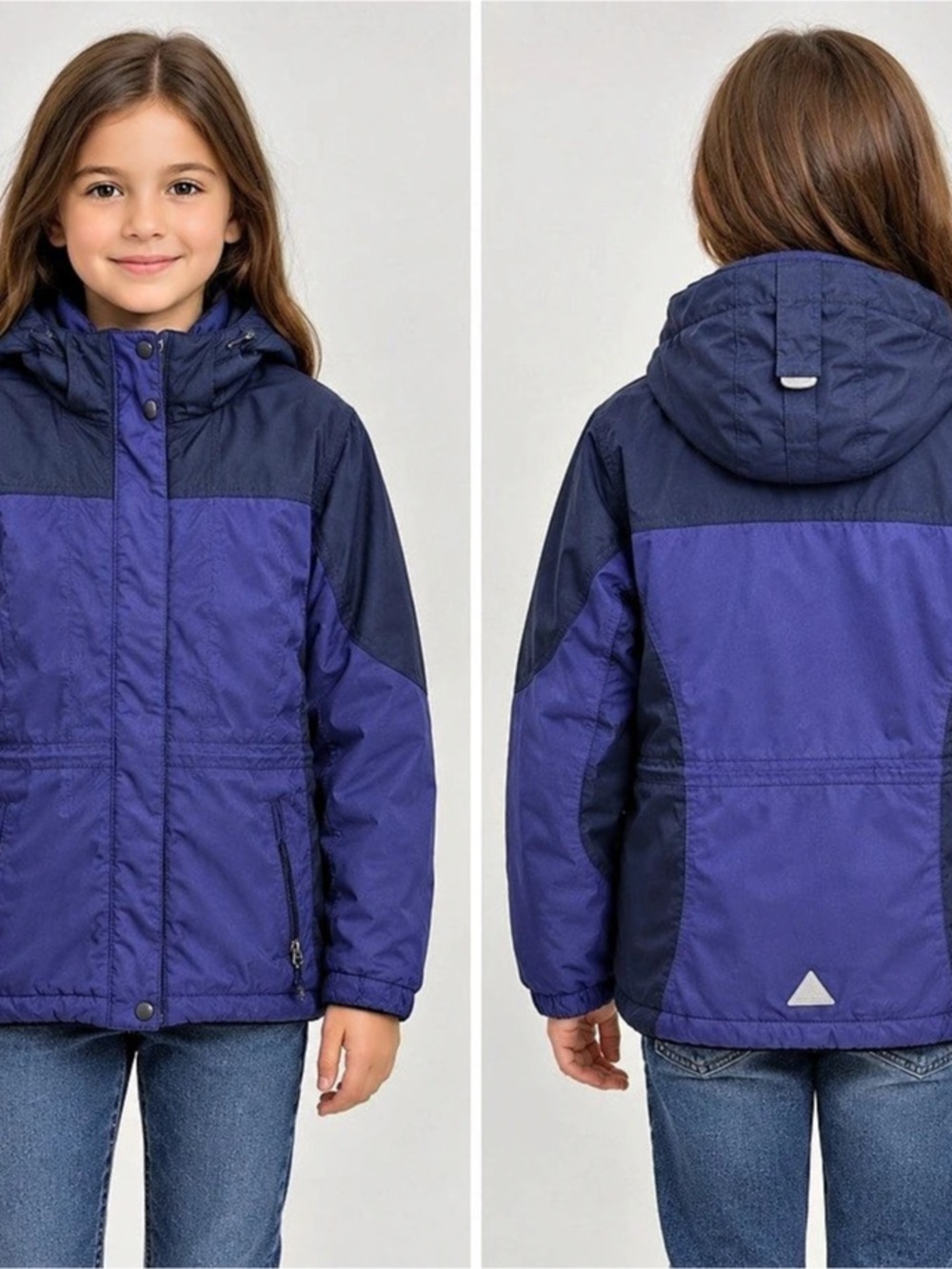 L.L. Bean Kids' Bean's Down Jacket Blue & Purple Waterproof
size Kids L (14-16)